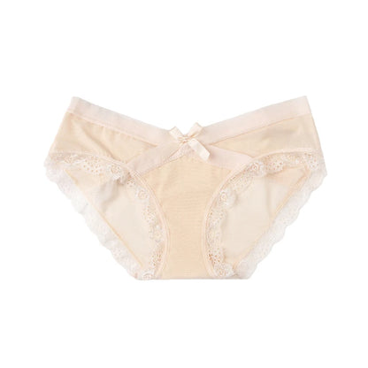BANNIROU 1Pcs Underwear For Woman Sexy Lace Mesh Panties Women's Briefs Low-Rise Female Panties Women Underwear Sexy Lingerie