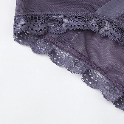 BANNIROU 1Pcs Underwear For Woman Sexy Lace Mesh Panties Women's Briefs Low-Rise Female Panties Women Underwear Sexy Lingerie