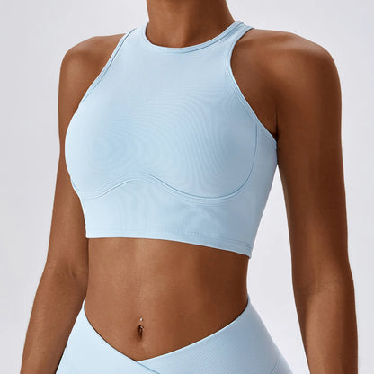 Women's Sport Bras Gym High Intensity Underwear Running Yoga Beautiful Back Dry Bras Shockproof Rib Workout Bra Seamless Fitness