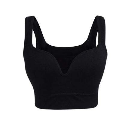 Women Wireless Sports Bra Fitness Running Vest Gym Workout Underwear Padded Tops Bralette Breathable Brassiere Push Up Bras
