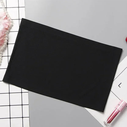 One Piece Summer Sexy Tube Tops Women Strapless Push Up Bra Lingerie Ice Silk Thin Seamless Word Sling Black White Bralette Top
