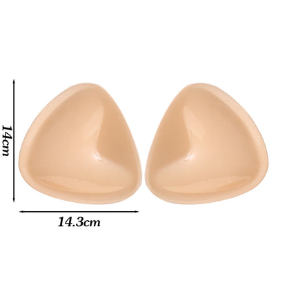 Thicken Chest Push Up Sticky Bra Double Sided Women Swimsuit Bikini Removeable Silicone Self-adhesive Cup Enhancer Chest Pad