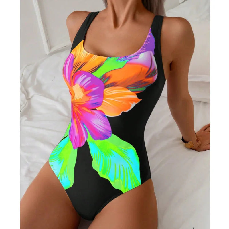 Summer Print Sexy One-Piece Swimsuits Closed Women Swimwear Push Up Swimming Wear Body Bathing Suits Beachwear Pool Bather 2026