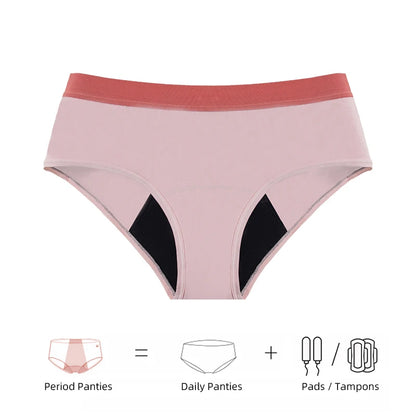 Reusable Menstrual Panties Teens Period Panties Leak Proof Women Underwear Absorption Physiological 4Layer Macaron Color