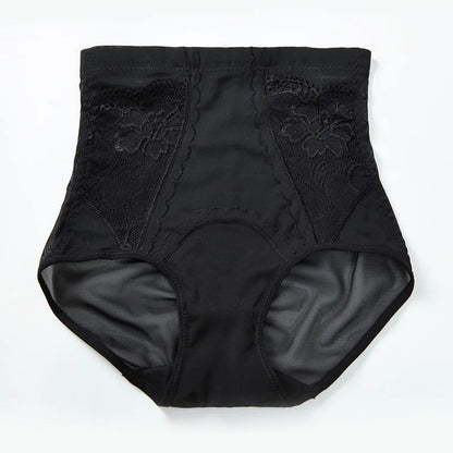 Women High Waist Body Shaper Slimming Butt Lifter Shapewear Solid Color Breathable Lace Underwear Tummy Control Panties Hip Pads