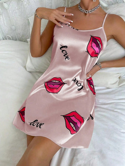 Women Sexy Satin Slip Nightdress with Cross Strappy Backless Design Comfortable Sleepwear and Dress for a Luxurious Night's Rest