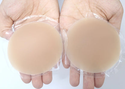 No Show Seamless Nipple Covers Adhesive Silicone Nip Pasties Stick-on Sticky Bra Reusable Breast Tape Invisible Under Clothes