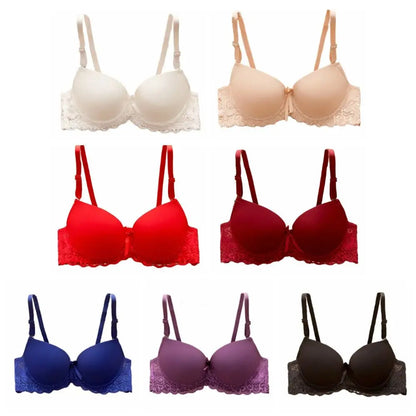 Fashion Mesh Lace Deep V Bra Anti-sagging Shockproof Underwear Women Lingerie Sweet Push Up Bras Women