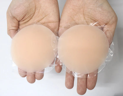 No Show Seamless Nipple Covers Adhesive Silicone Nip Pasties Stick-on Sticky Bra Reusable Breast Tape Invisible Under Clothes