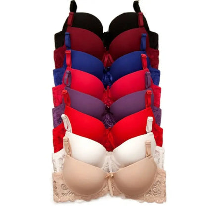 Fashion Mesh Lace Deep V Bra Anti-sagging Shockproof Underwear Women Lingerie Sweet Push Up Bras Women