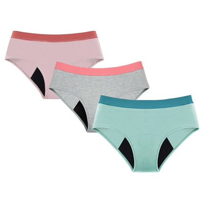Reusable Menstrual Panties Teens Period Panties Leak Proof Women Underwear Absorption Physiological 4Layer Macaron Color
