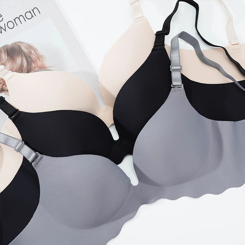 Women Seamless Bra Solid Push Up Lingerie Sexy Wire Free Bralette Female Intimates Comfort French Fashion Underwear Top Bras