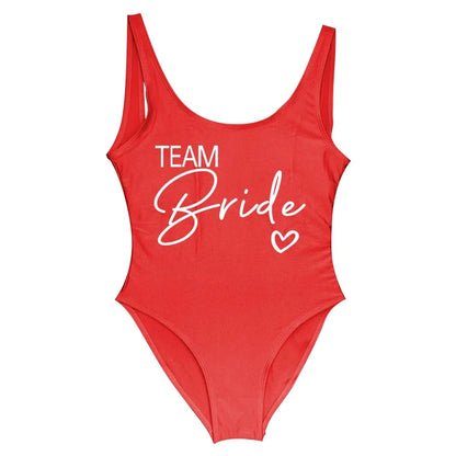 S-3XL White Bridal Swimsuit Women 2025 New Team Bride One-Piece Swimwear For Bachelorette Party Hen Party Bathing Suits