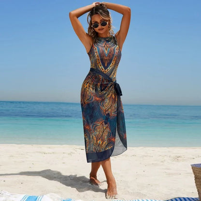 2025 UPF50 Sheer Rash Guard One-Piece Set Swimsuit Women Sexy Vest Swimwear Sun Protection Bodysuit Beachwear