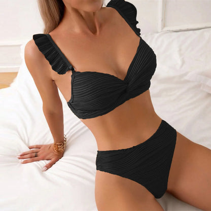 2024 Women High Waist Bikinis Swimwear Swimuit Female Retro Beachewear Bikini Set OIINAA Sexy Swimsuits Pink Style Princess