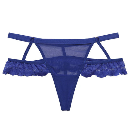 ALLTOOALL Women Sexy Hollow Out Thongs Panties Low Waist Lace Underwear Female Seamless Lingerie Transparent G-string Underpants
