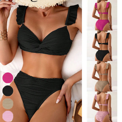 2024 Women High Waist Bikinis Swimwear Swimuit Female Retro Beachewear Bikini Set OIINAA Sexy Swimsuits Pink Style Princess