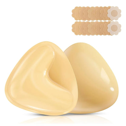 Double Sided Sticky Bra Inserts Push Up Adhesive Bra Pad Breast Enhancer Cup Add Up Pads for Bikini Swimsuit Strapless Dress