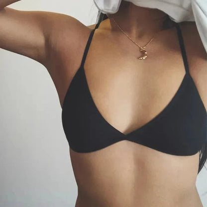 1/2pcs Seamless Lingerie Cotton Bras for Women Thin Unlined Bralette Sexy Deep V Triangle Cup Cross Beauty Back Bra Underwear