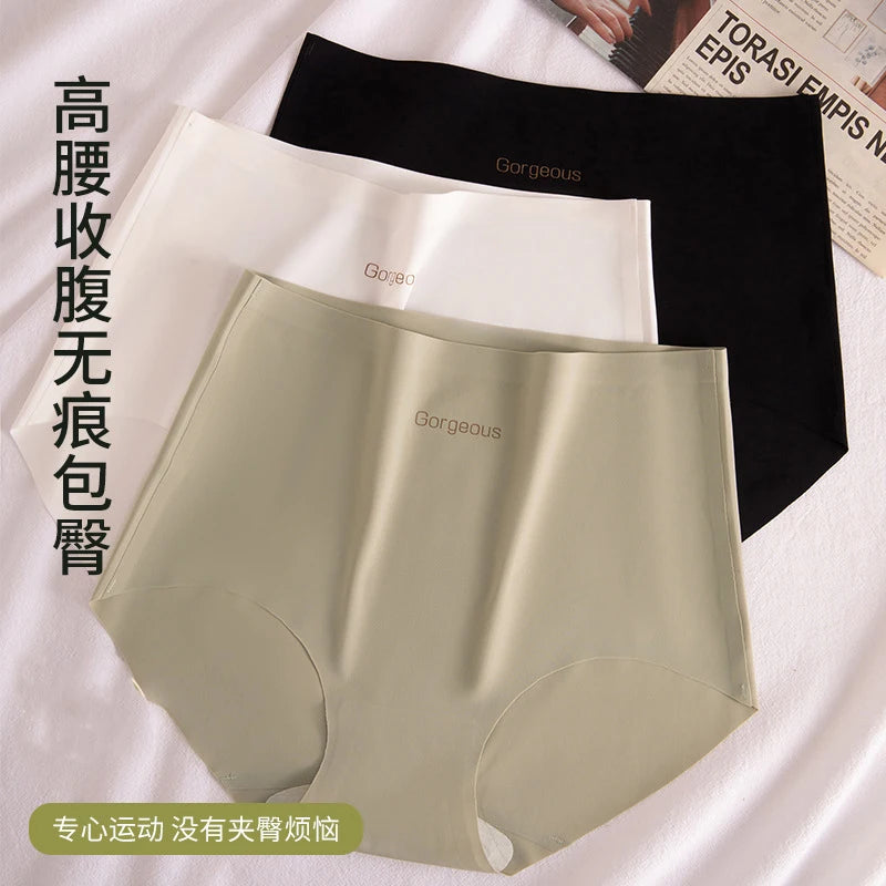 Invisible Panties Women Seamless Sports Briefs Female Underpants Ultra-thin Underwear High Rise Panties Solid Comfy Lingerie
