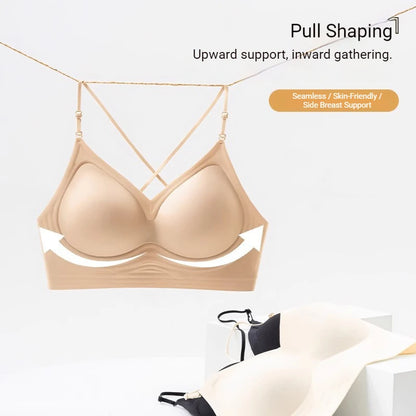 Backless Matching Bra No Steel Ring Vest Style Bra No Trace Skin-friendly Underwear Thin Cup Multiple Ways To Wear Intimates New