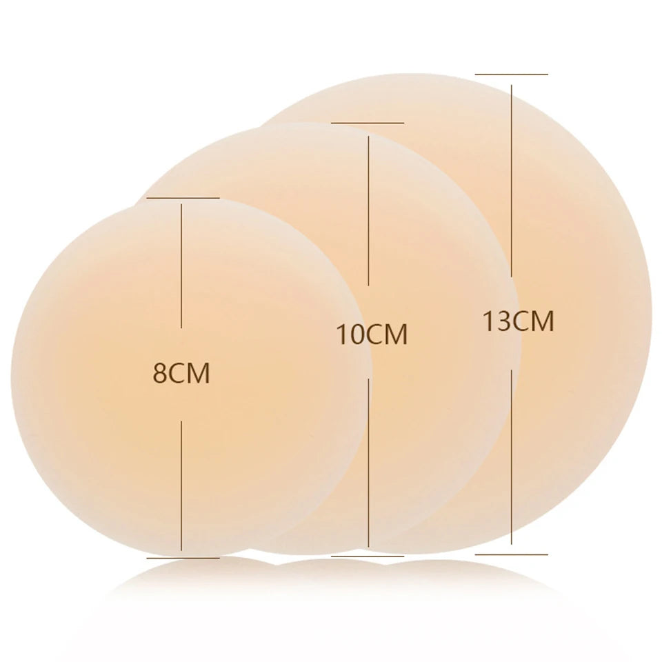 No Show Seamless Nipple Covers Adhesive Silicone Nip Pasties Stick-on Sticky Bra Reusable Breast Tape Invisible Under Clothes