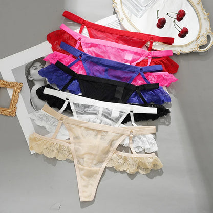 New Summer Women's Lace Panties Sexy G-String Female Thin Breathable Hollow Out Lingerie Seamless Low Waist Underwear