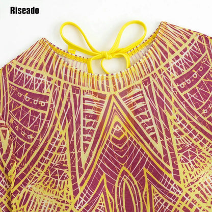 Womens Long Sleeve Mesh Rash Guard UV UPF 35+ Sun Protection Printed Sexy High Waist Surfing One Piece Swimsuit Bathing Suit