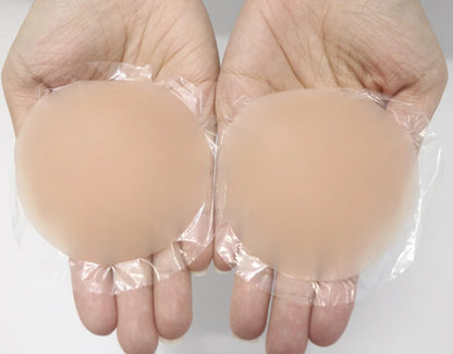 No Show Seamless Nipple Covers Adhesive Silicone Nip Pasties Stick-on Sticky Bra Reusable Breast Tape Invisible Under Clothes