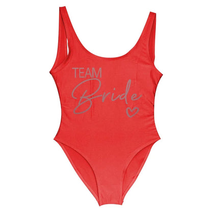 S-3XL White Bridal Swimsuit Women 2025 New Team Bride One-Piece Swimwear For Bachelorette Party Hen Party Bathing Suits