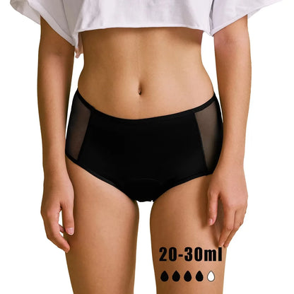 New Design Women Full Protection 4 Layers Absorbent Briefs Breathable Menstrual Seamless Washable Period Panties