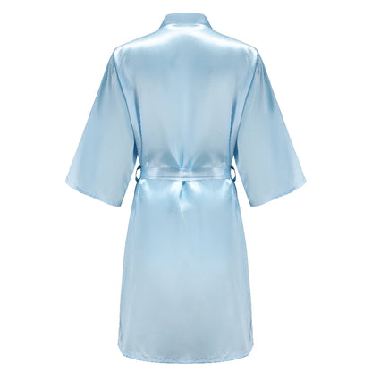 Sage Green Bridal Satin Robe Women Spanish Wedding Robe Novia Kimono Bride Party Bridesmaid Robes