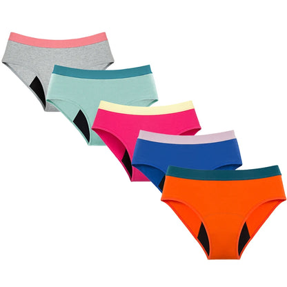 Reusable Menstrual Panties Teens Period Panties Leak Proof Women Underwear Absorption Physiological 4Layer Macaron Color