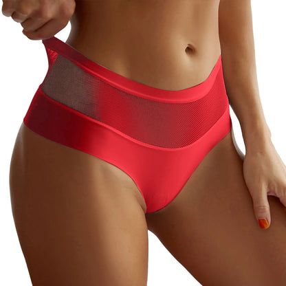 Sexy Mesh Women Panties Lace Lingerie Transparent High Waist Panties Hollow Lady Briefs Sexy Lingerie Women's Briefs Intimates