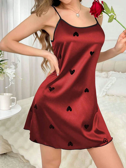 Women Sexy Satin Slip Nightdress with Cross Strappy Backless Design Comfortable Sleepwear and Dress for a Luxurious Night's Rest