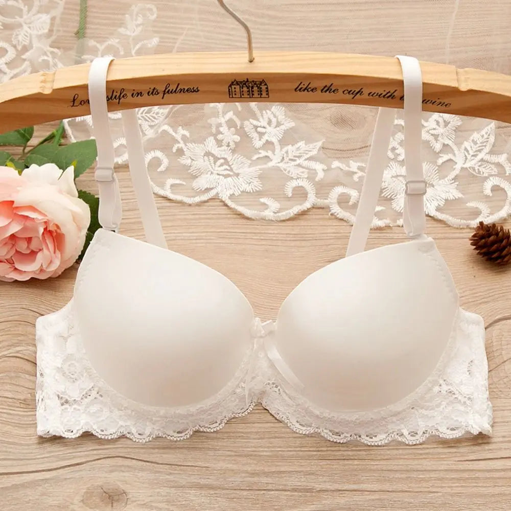 Fashion Mesh Lace Deep V Bra Anti-sagging Shockproof Underwear Women Lingerie Sweet Push Up Bras Women