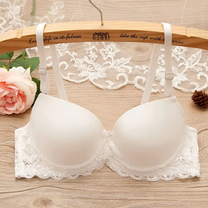 Fashion Mesh Lace Deep V Bra Anti-sagging Shockproof Underwear Women Lingerie Sweet Push Up Bras Women