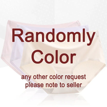 6Pcs/Set Women Ice Silk Seamless Briefs Sexy Comfortable Stretchy Semi Sheer French-Cut Panties Women's Underwear Breathable