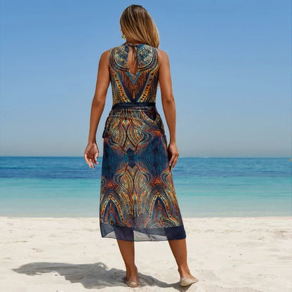 2025 UPF50 Sheer Rash Guard One-Piece Set Swimsuit Women Sexy Vest Swimwear Sun Protection Bodysuit Beachwear