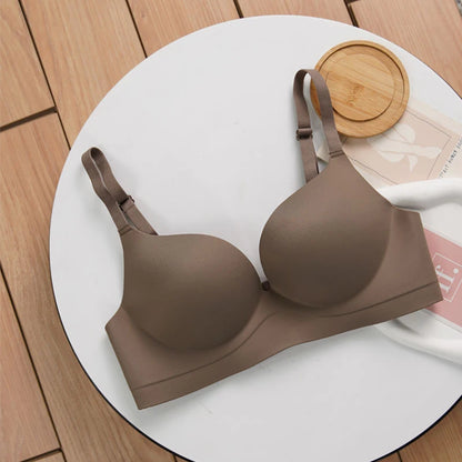 FINETOO 1PCS Women's Wireless Seamless Bra Smooth T-Shirt Bra Soft Padded Comfort Bralette Adjustable Strap Everyday Underwear