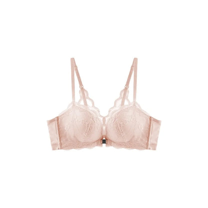 Lace Lingerie Wireless Deep V Bra Close-fitting Front Buckle Push Up Underwear Adjustable Shockproof Seamless Bras Girls Women