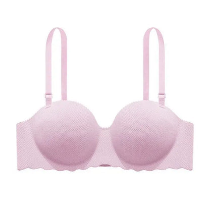 Women's Small Chest Underwear Seamless Push Up Bras Wireless Bralette Detachable Straps Breathable Brassiere Backless Lingerie