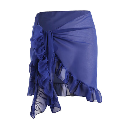 Yiiciovy 2023 Women Cover-Ups Skirts Chiffon Swimwear Pareo Scarf Bikini Cover-Ups Wrap Kaftan Sarong Beach Sexy Skirts 9 Colors