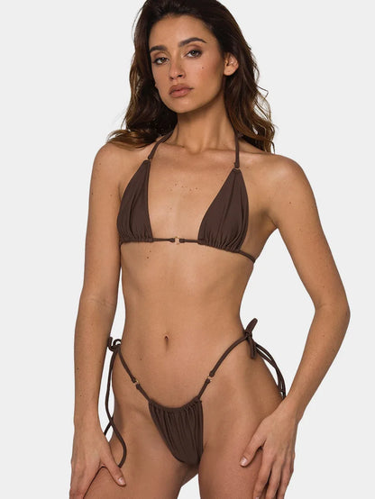 2026 High Waist Bikinis Sexy Women Swimsuit Swimwear Female Solid Bikini Set Biquini Bathing Suit Swimming Suit Beachwear