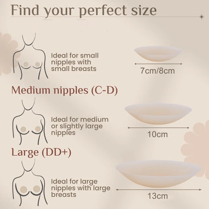No Show Seamless Nipple Covers Adhesive Silicone Nip Pasties Stick-on Sticky Bra Reusable Breast Tape Invisible Under Clothes