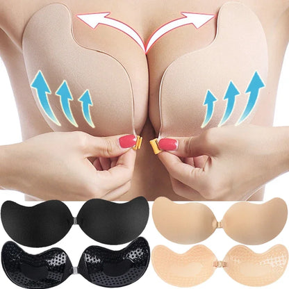 Large Size Reusable Nipple Cover Sticker Patch A-D Cup Push Up Bra Adhesive Pasty Strapless Bras Wedding Lingerie Silicone Pads