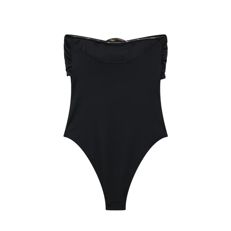 MUJER 2025 Extreme Bodysuit Women off Shoulder Sexy Bodys for Women Black Body One Pieces Sexy Outfits Lingerie Body Suits Woman