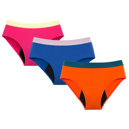 Reusable Menstrual Panties Teens Period Panties Leak Proof Women Underwear Absorption Physiological 4Layer Macaron Color