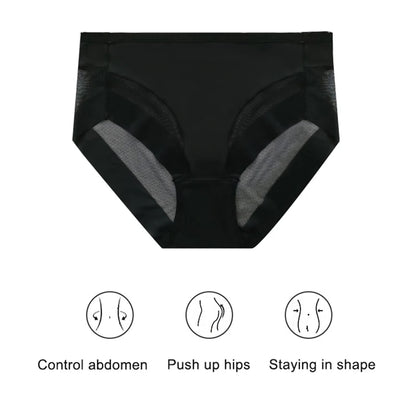 Women Seamless Panties Large Size Transparent Thin Summer Sexy Mesh Panties Plus Size High Waist Women Underwear Female XXXL