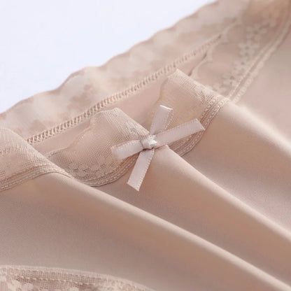 6Pcs/Set Women Ice Silk Seamless Briefs Sexy Comfortable Stretchy Semi Sheer French-Cut Panties Women's Underwear Breathable